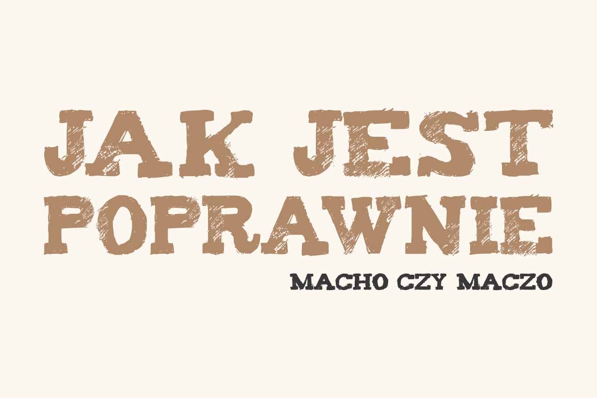 Read more about the article Jak jest poprawnie: macho czy maczo