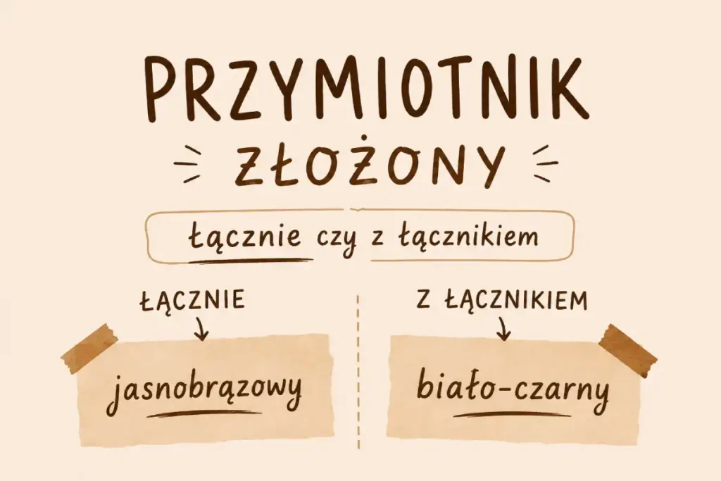 Przymiotnik złożony – kiedy pisać łącznie, a kiedy z łącznikiem?