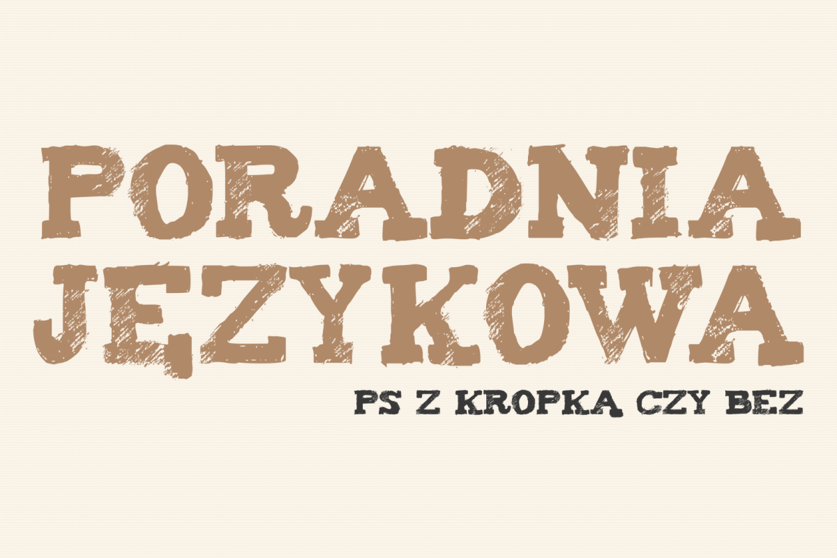 ps z kropką czy bez