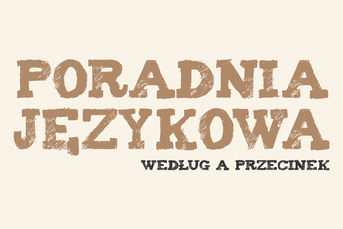 według a przecinek